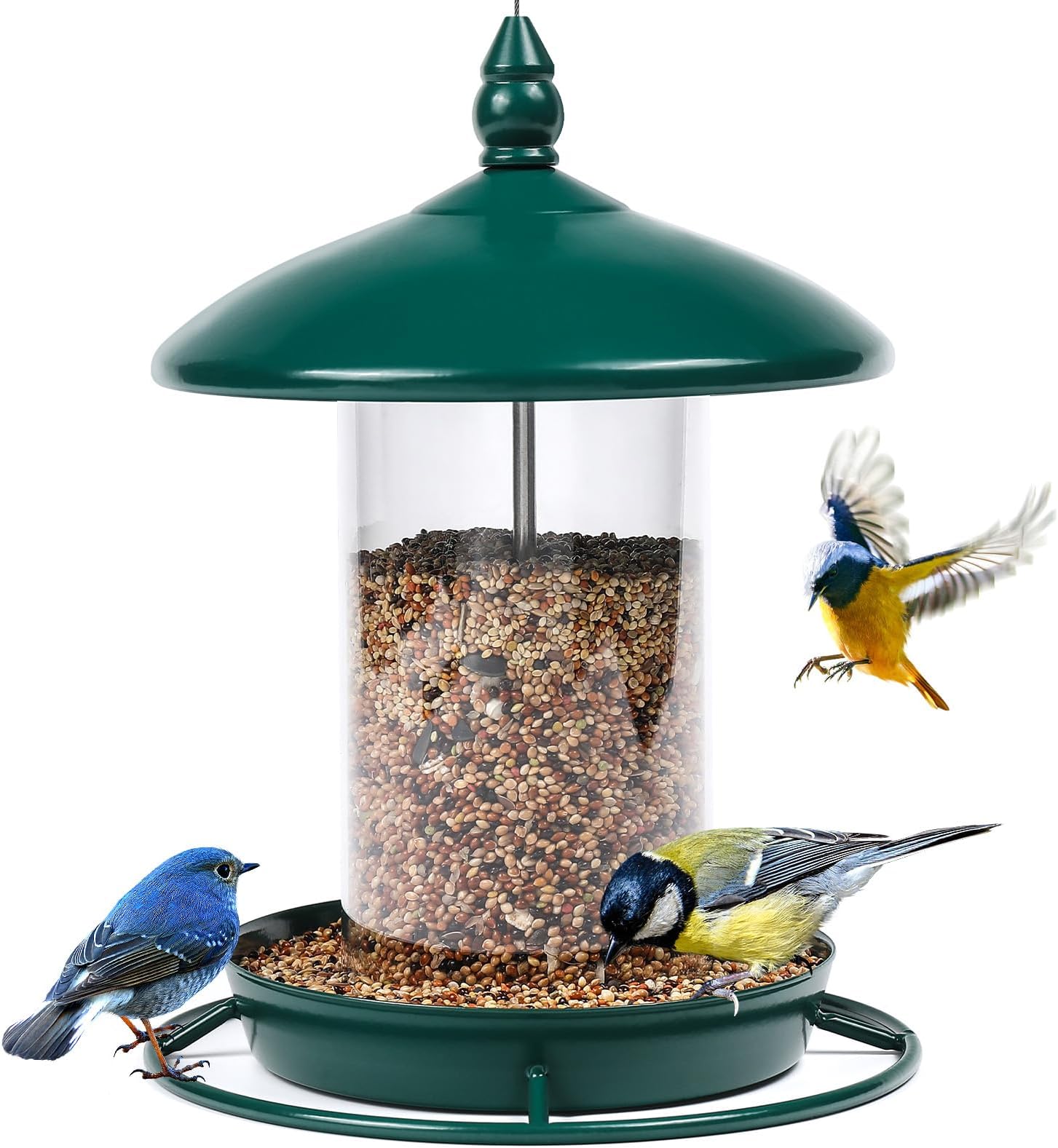Perky Pet 312b Blue Sparkle Panorama Bird Feedernull