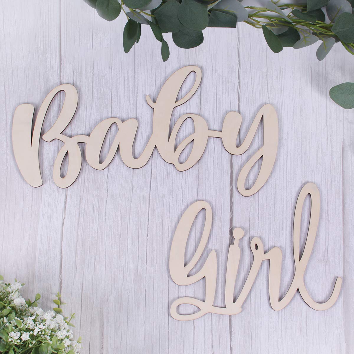 Amazon.com: Wood Baby Girl Sign, Party Banner for Baby Shower