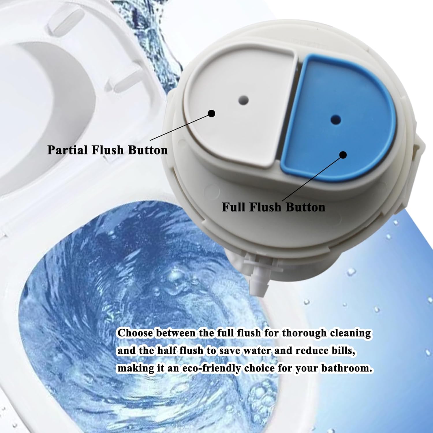 Toilet Flush Valve Replacement Part THU224 Compatible with TOTO Aquia Series Toilets Two-Piece Models CST414M / CST416M