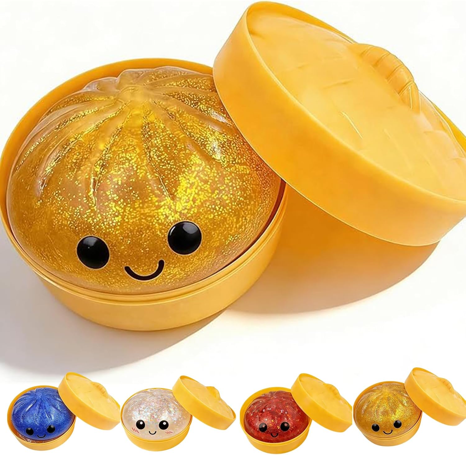2026 Glitter Dumpling - Squishy Dumplings Glitter，Glitter Dumpling, Dumplings Squishy, Soft Squeeze Decompression Dough，Anxiety Relief Fidget (#B)