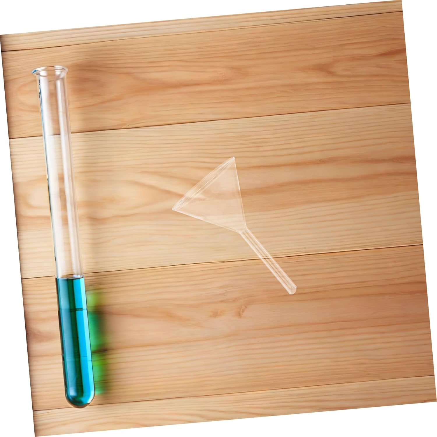 Kichvoe Set of 3 Scientific Glass Funnels with Wide Aperture Accurate Control Compact Size Solid for Scientific Laboratory Use