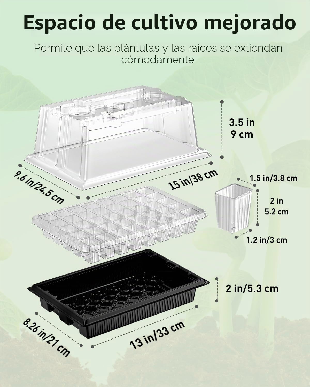 Pawfly Bandejas Germinación Semillas 2 Unidades 80 Celdas Kit Inicio con Barras Luz Ajustable y Cúpulas Humedad 9 cm Bandejas con Taponas Reutilizables para Germinación Plantas