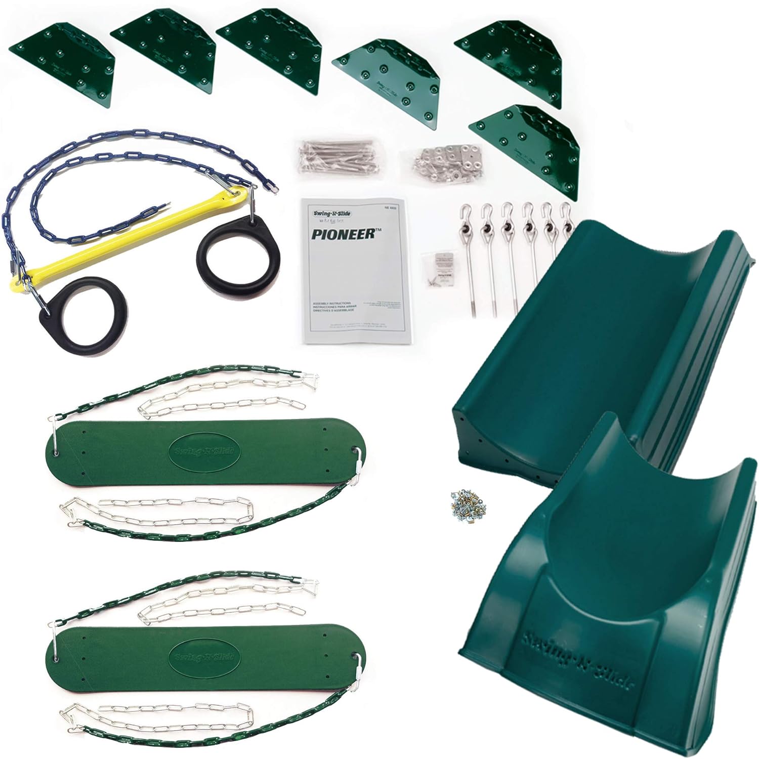 Pioneer Deluxe DIY Play Set Hardware Kit with Slide (wood