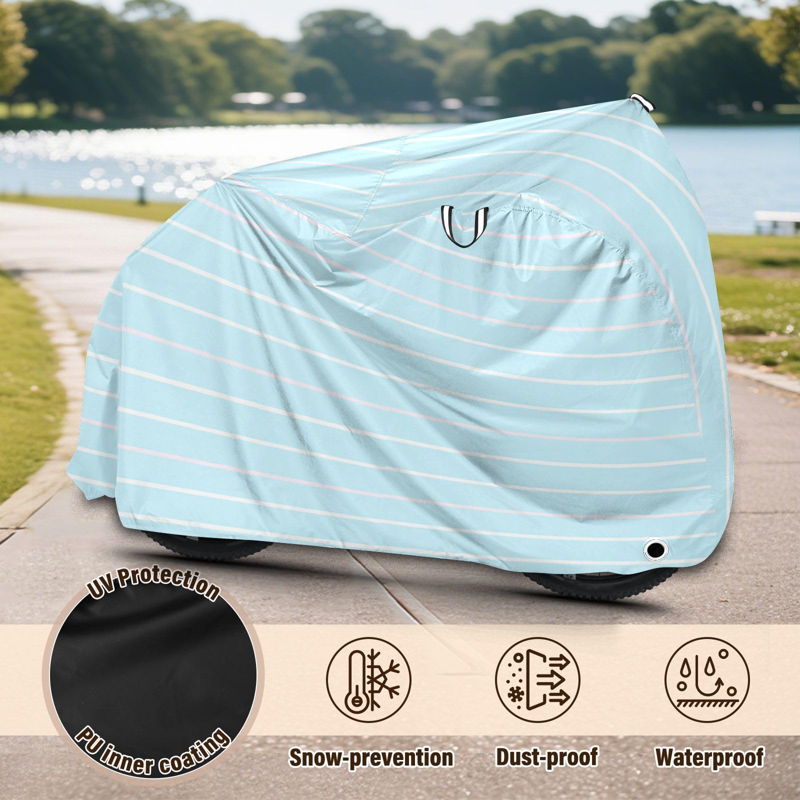 Housse de vélo en polyester imperméable, isolation thermique