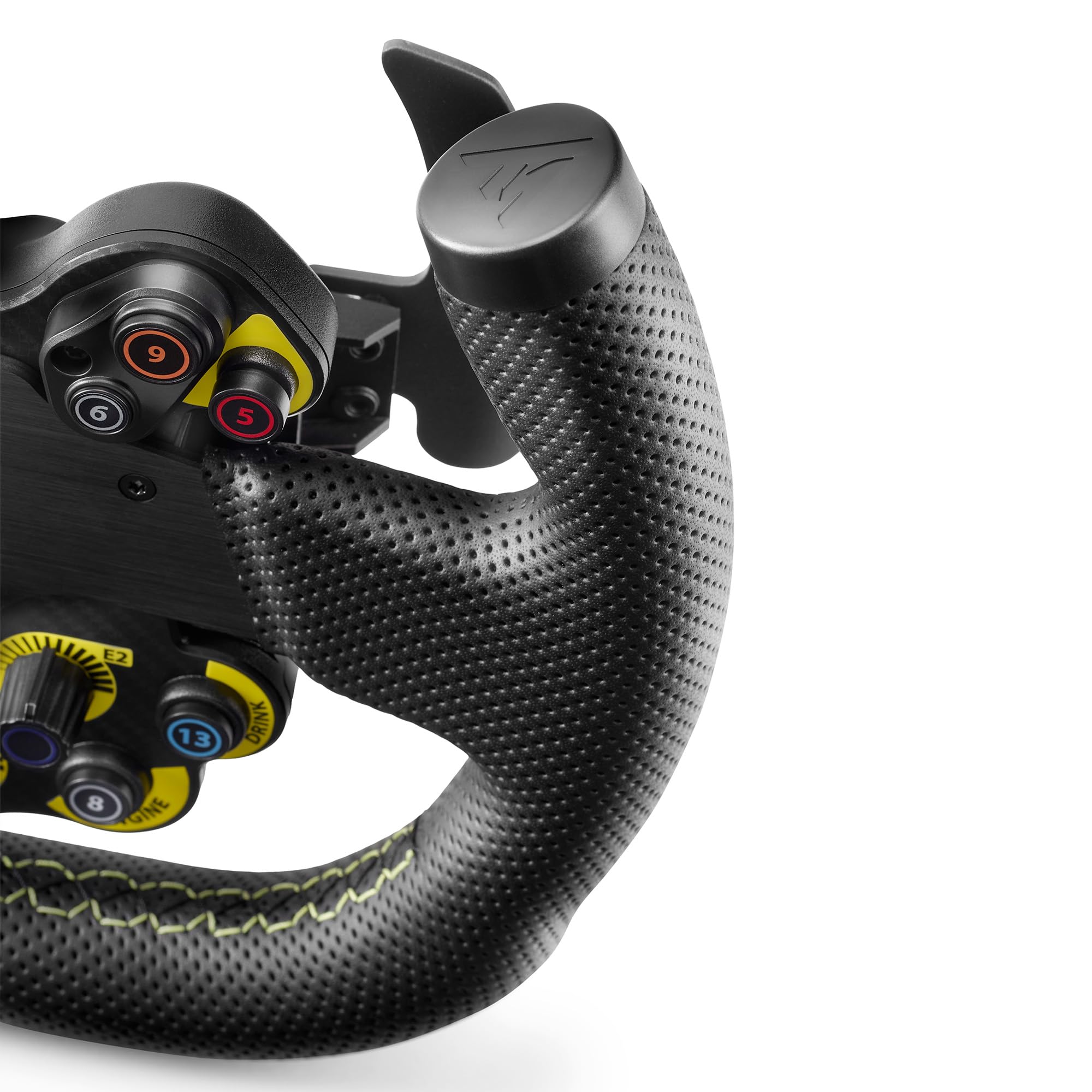 Thrustmaster EVO Racing 31U Leather - Aro de Volante Desmontable en Forma de "U" con Hub (Botones + LED) Revestido de Piel Sintética para Simracing - PS5, PS4, Xbox Series, Xbox One, PC