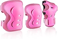 Vista 1 de JBM Rodilleras, coderas y muñequeras, equipo de protección para patinaje, ciclismo, patinaje sobre ruedas, patinaje en línea, scooter, equitación