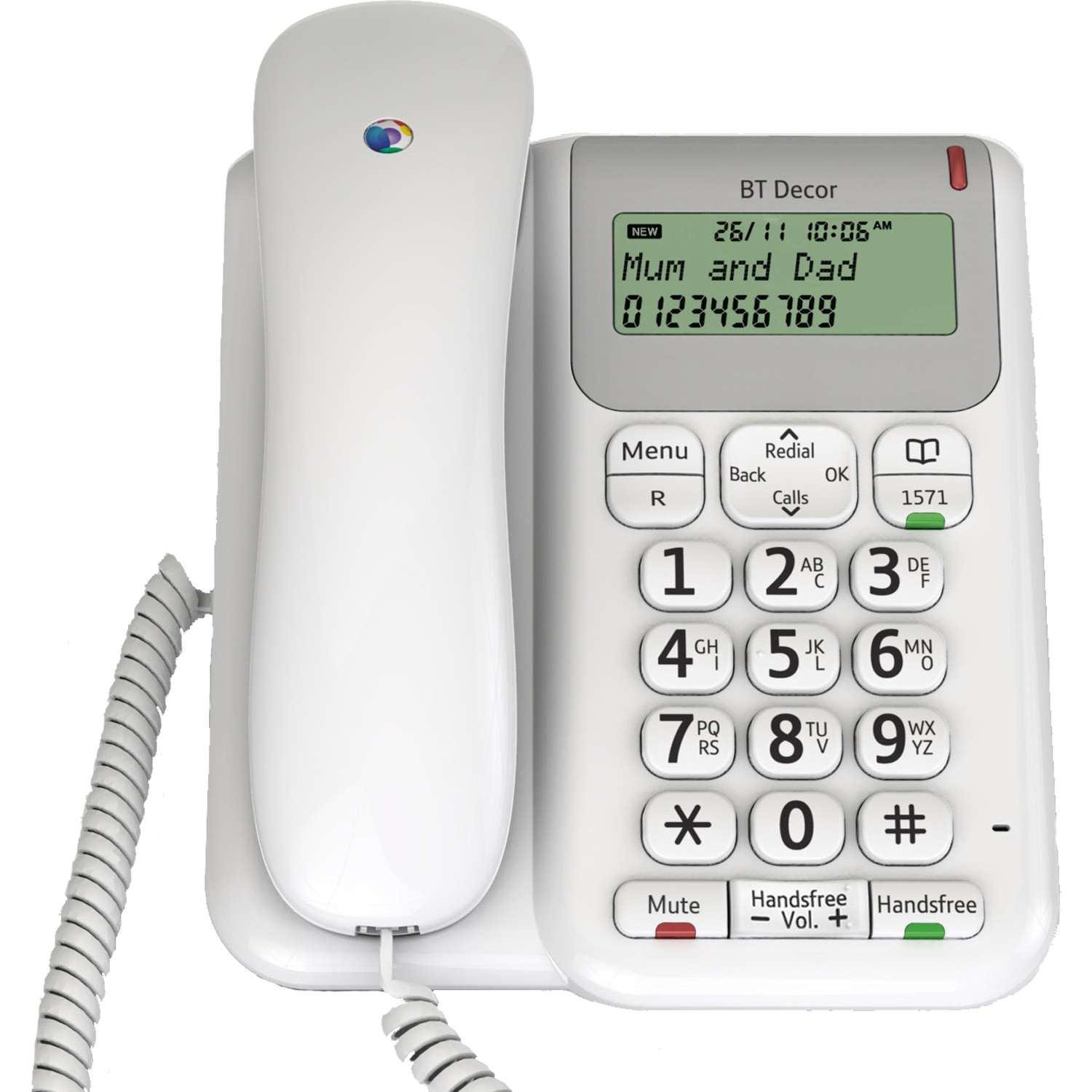 BT Decor 2200 Corded Analogue Telephone