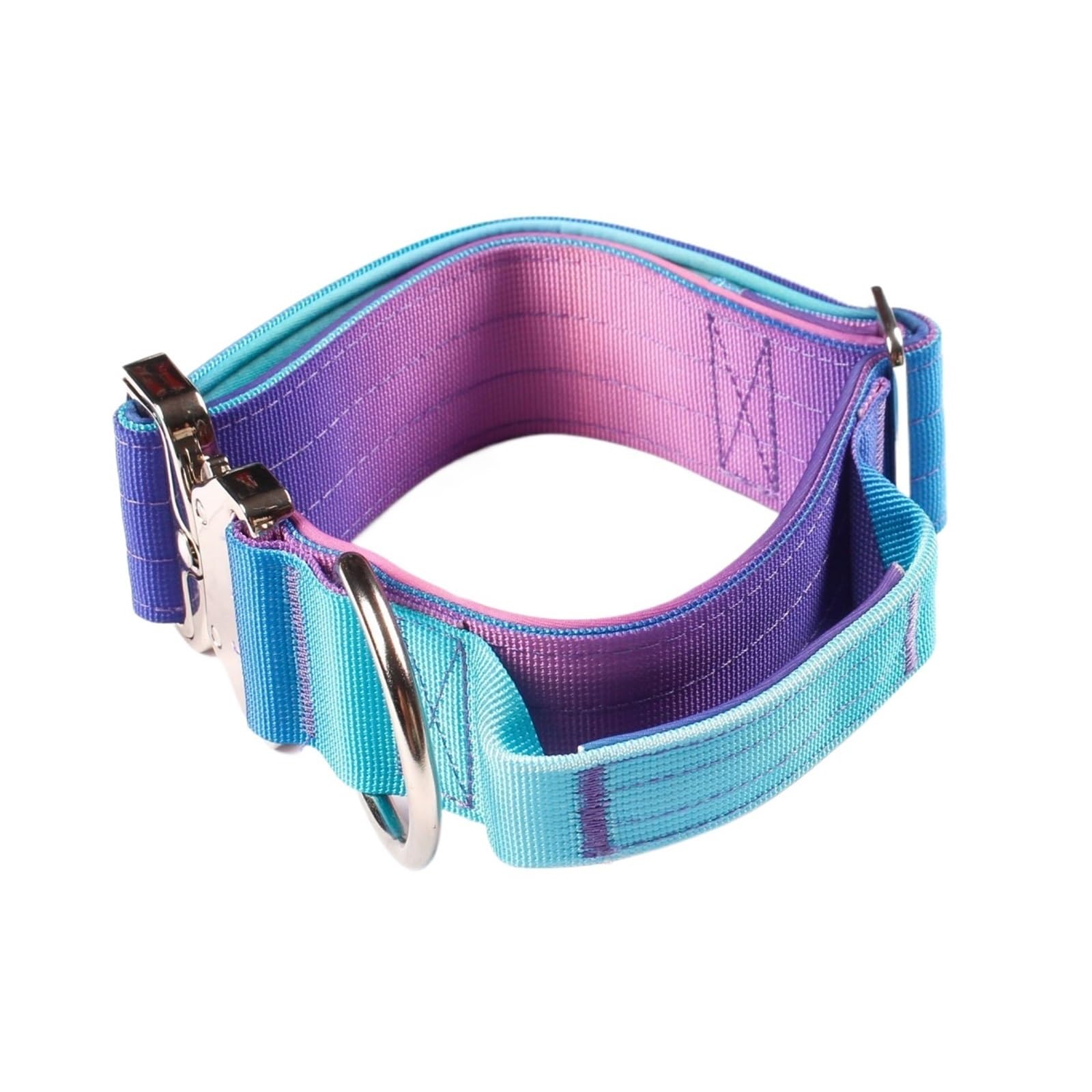 Verstellbares Halsband 5 cm breites Hundeleinen- und Halsband-Set for große Hunde, strapazierfähiges Training, mehrfarbige Größen(Green Collar,M-5cm 41-56cm)