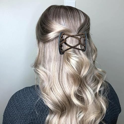 Miniatura 6 de 3 piezas de peine elástico mágico para el cabello, doble peine elástico, horquillas para mujeres, horquillas con cuentas, niñas, peinado vintage,