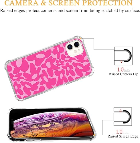 Miniatura 4 de Lemifelgby Y2k - Funda protectora para iPhone 12 y 12 Pro, diseño de margaritas estéticas, diseño de flores, color rosa