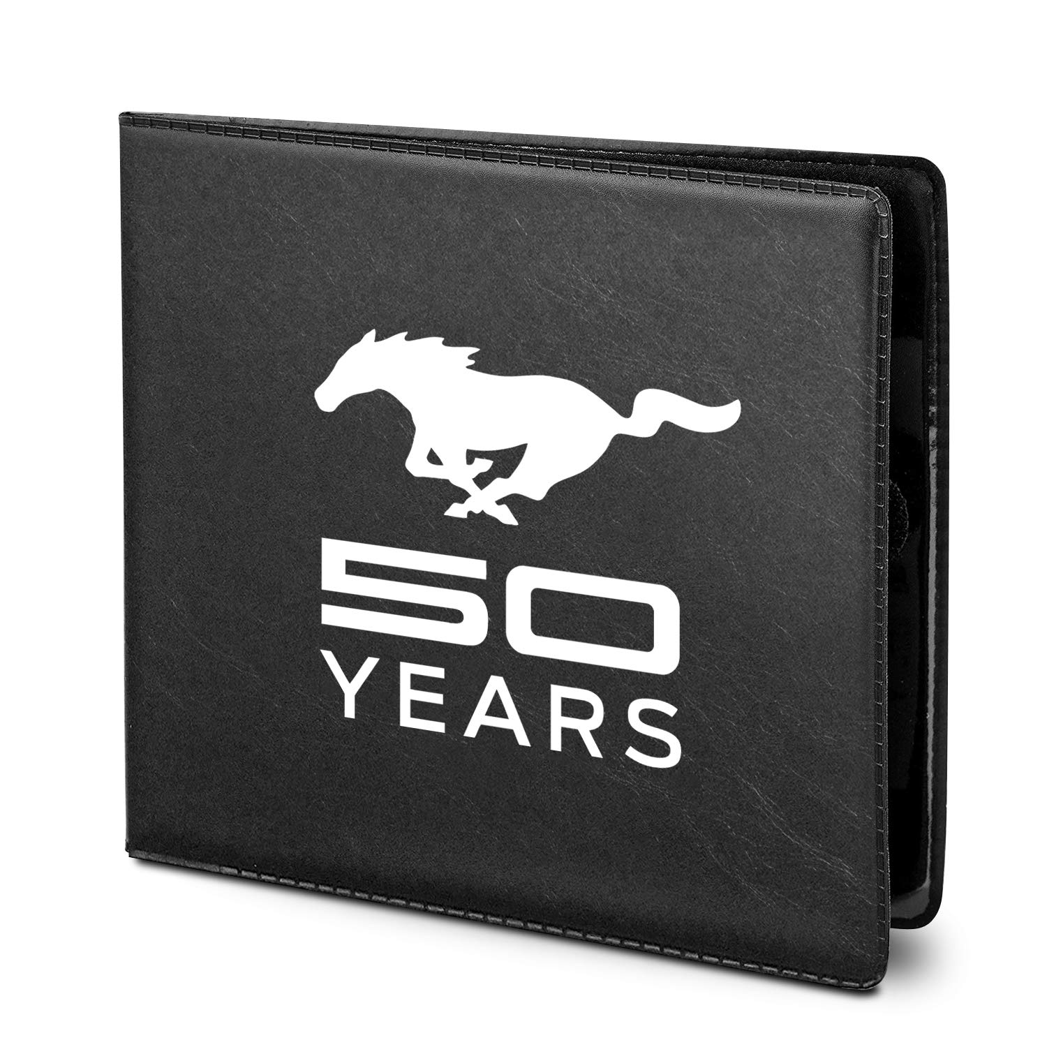 iPick Image for Ford Mustang 50 Years Car Auto Insurance Registration PU Leather Document Wallet