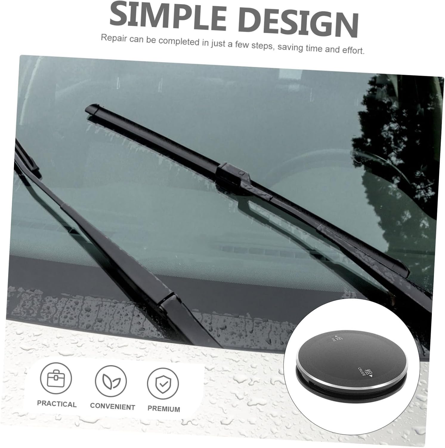 Gatuida Car Wiper Repair Tool Multi-functional Wiper Cleaner for Easy Windshield Compatible Durable Construction Convenient Car Accessory Saving Maintenance