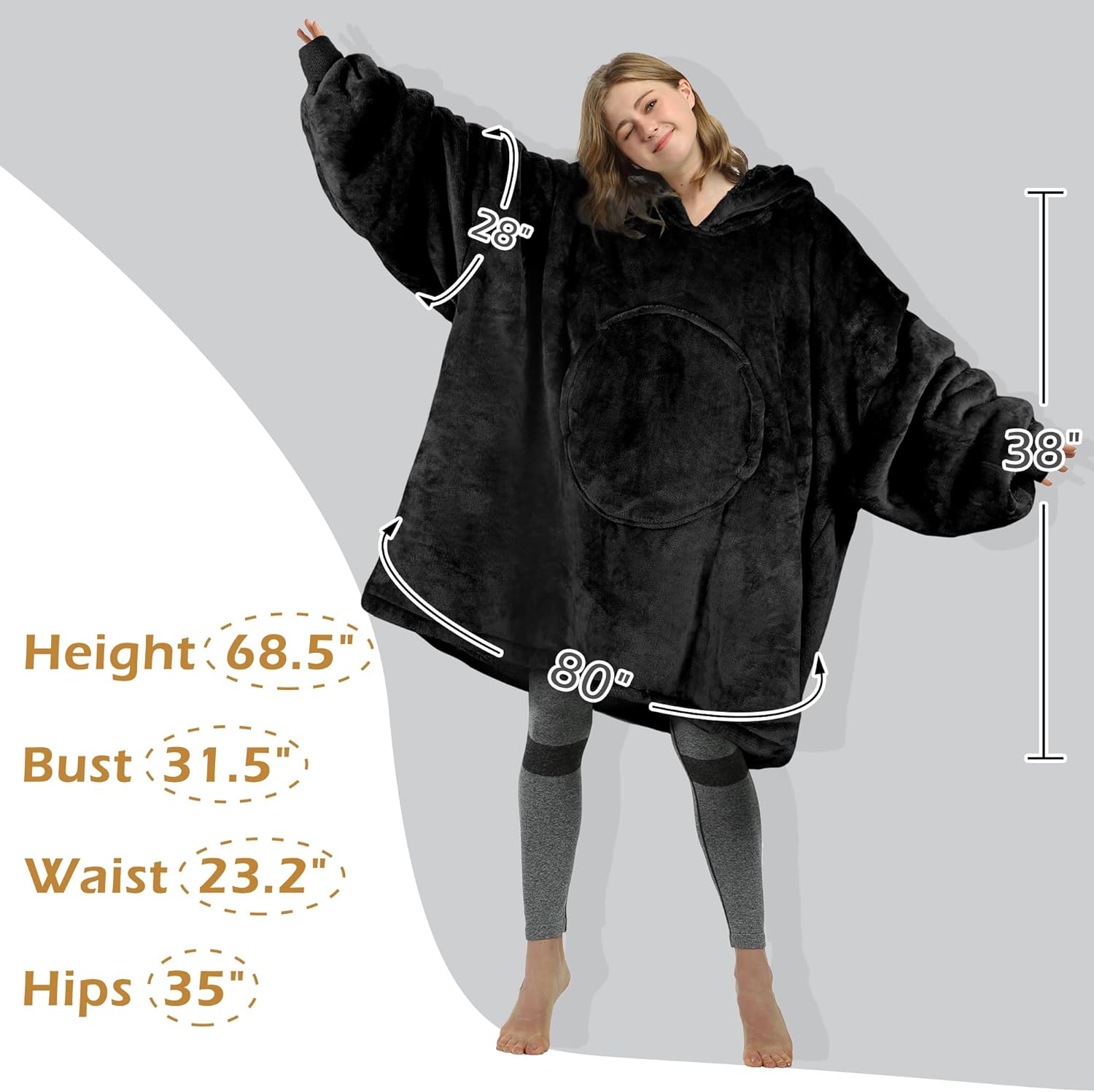 Catalonia Oversized Blanket Hoodie Sweatshirt, Comfortable Wearable Sherpa Pullover,Gift for Her - Image 6