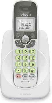 VTech Cordless Phone with DECT 6.0, Full-Duplex Speakerphone, Lighted Display, Backlit Keypad, Caller ID/Call Waiting, Volume Control, Hearing Aid Compatible, Wall Mount | VG131 White
