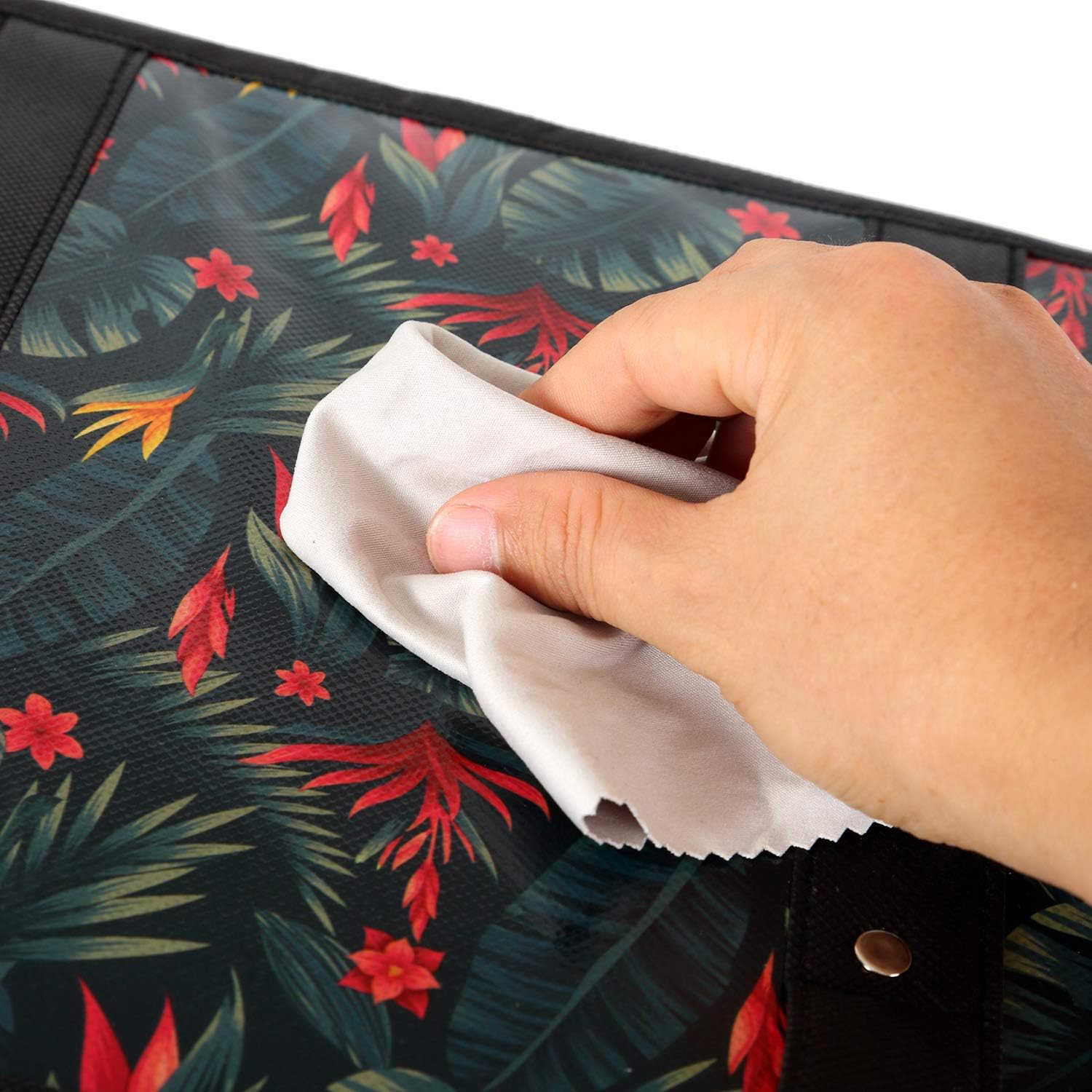 Foraineam Reusable Grocery Bags Set Durable Heavy Duty Tote Bag Collapsible Grocery Shopping Box Bag with Reinforced Bottom - Image 2