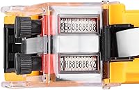 Vista 4 de Pricing Label Gun, 10 Digits 2 Lines Labeller Marker Attacher Tool with a Roll of Label Stickers Ink Rolls 1 Ink Roller for Office Retail Store