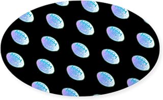 CafePress Blue Black Football for Perry Sticker Oval Car Bumper Sticker