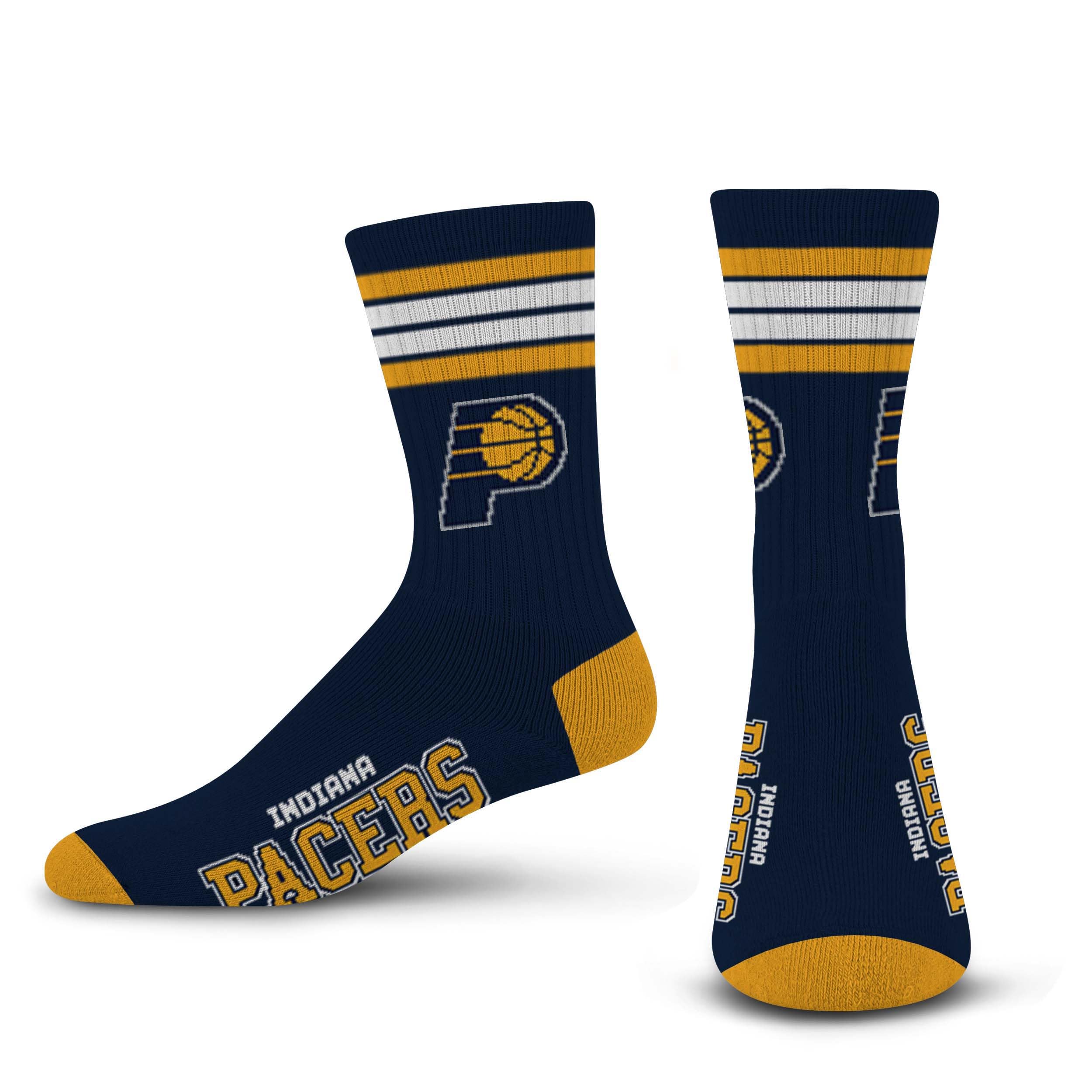 For Bare Feet Unisex Kid's 4 Stripe Deuce NBA Crew Sock