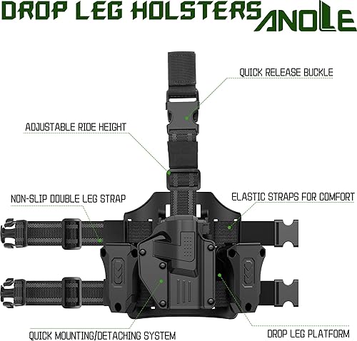 Miniatura 10 de Universal OWB Holster for Most Popular Full Size and Compact Semi-Automatic Pistols, Fit Glock  S&W  Sig Sauer  Ruger  Taurus  Beretta  CZ  Walther