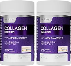 2x Colágeno Verisol Com Ácido Hialurônico - 180 Cápsulas Nutrilibrium