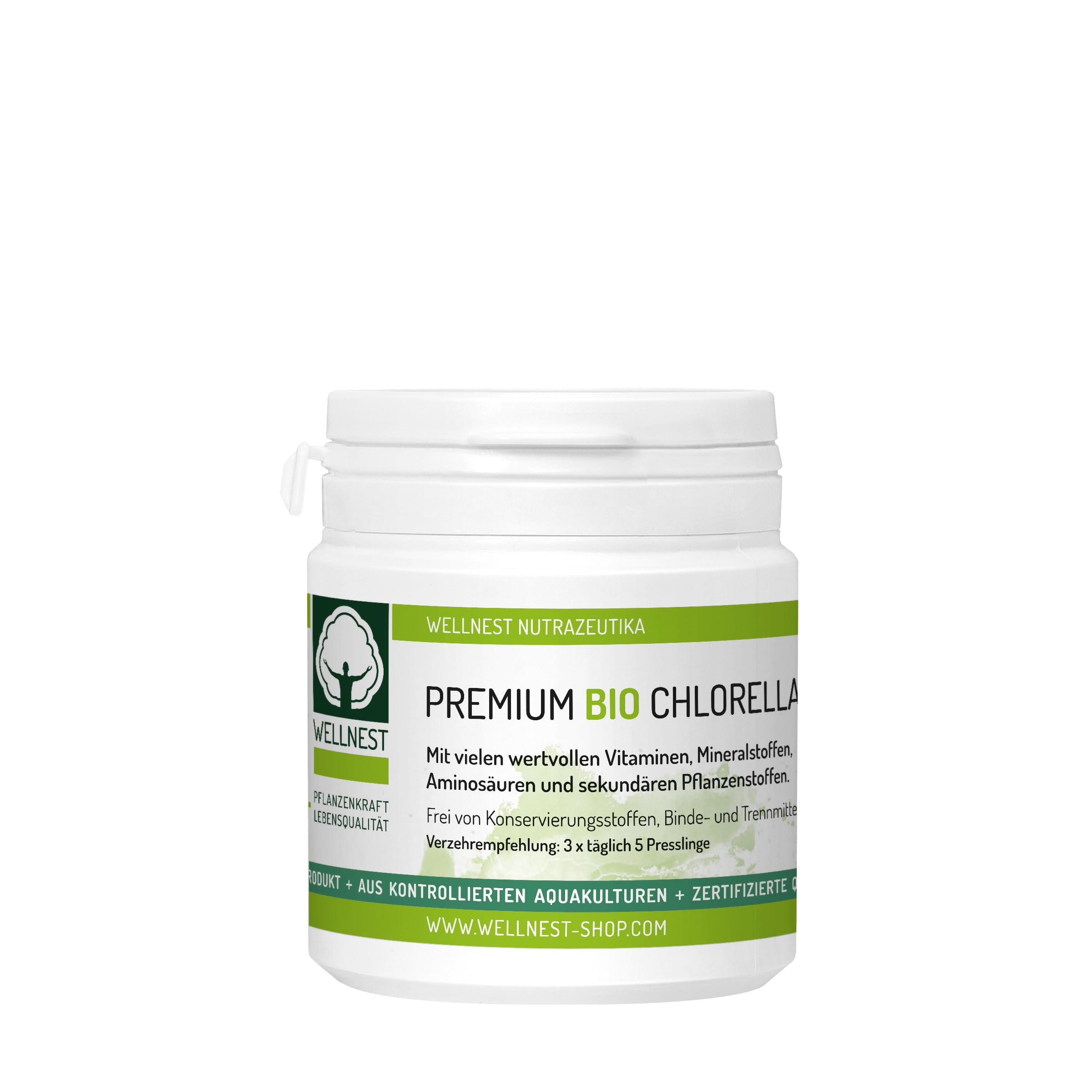 Clarkintest nach Hulda Clark 100ml Pflanzenkraft Konzentrat + 500 Wellnest Bio Chlorella Algen Presslinge