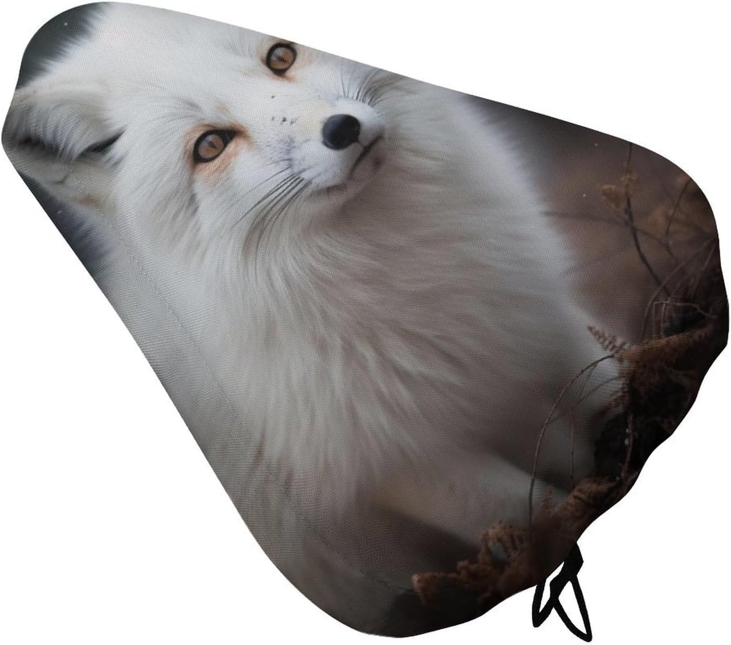 Fox Waterproof Bike Seat Cushion with Drawstring for Women Men Soft Padded Bicycle Seat Cover for Comfort Wide Road Bike Saddles Universal Fit for Mountain Exercise