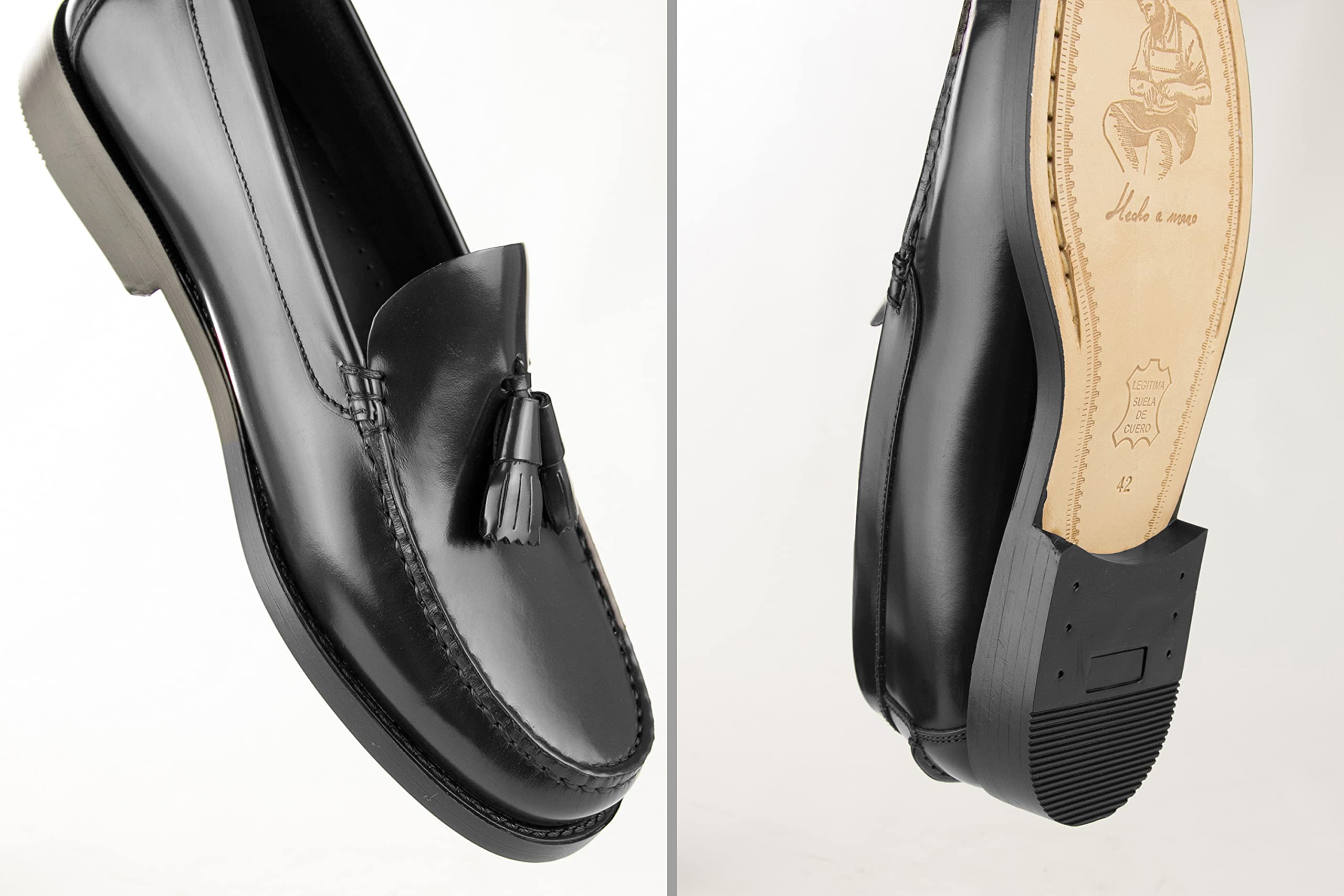 Zerimar Scarpe Elegante Uomo Cuoio | Scarpe Uomo Class | Scarpa Mocassino Uomo Cuoio | Scarpe Uomo Pelle | Fabbricato in Spagna