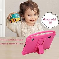 Vista 4 de YQSAVIOR Tabletas para niños, tableta Android 12 para niños, 4 GB de RAM, 32 GB ROM, tableta para niños pequeños, pantalla IPS de 7 pulgadas