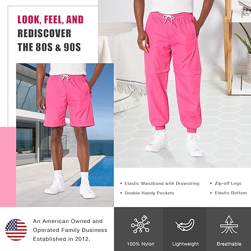 Miniatura 7 de Funny Guy Mugs Pantalones cortavientos retro neón de los años 80 y 90