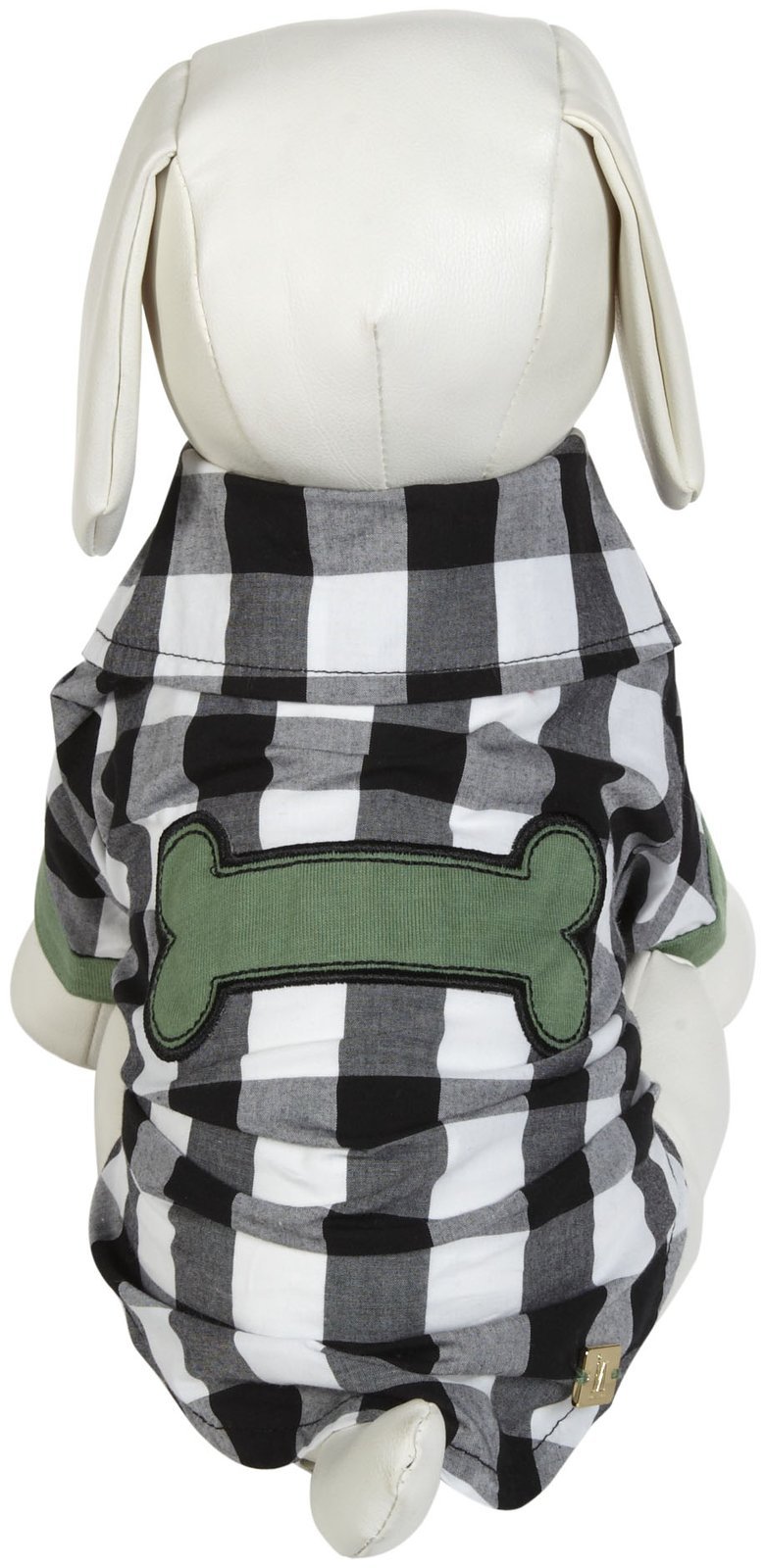 Chemise de camp vichy vert XXS avec col cubain rétro respirant