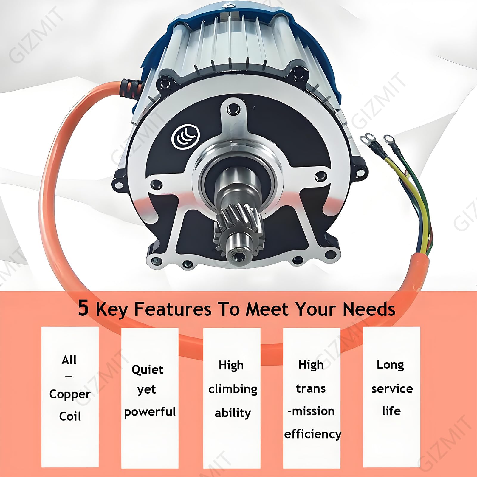 Motore Brushless 48V 60V 72V DC per Go Kart Elettrico ATV Golf Cart Buggy Quad Bike Trike 4 Ruote 2000W