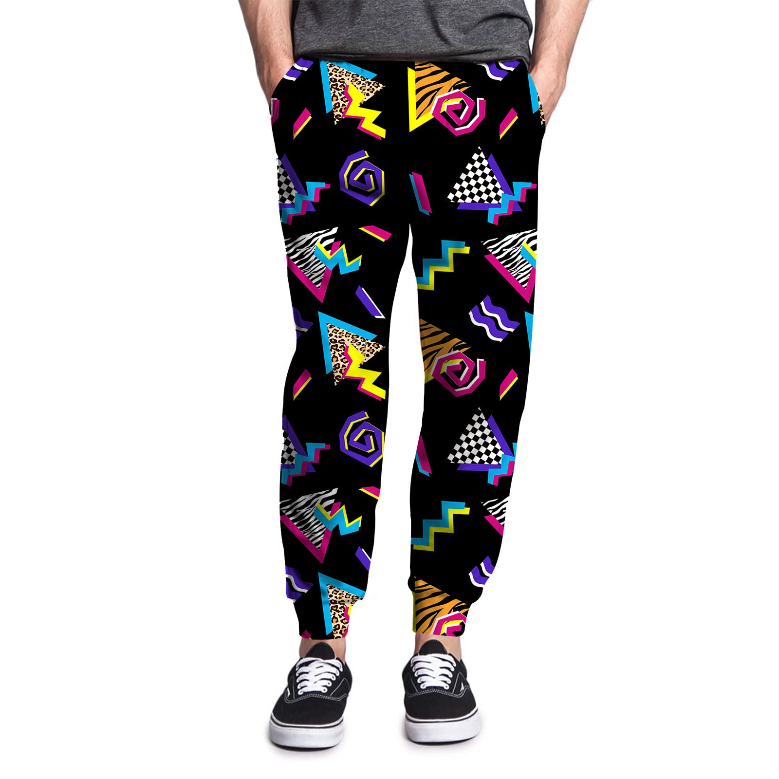 htrewtregregreFunny 80s Mens Joggers Sweatpants,Casual Fashion Drawstring Running Pants with Pockets, 90s Outfit for Men