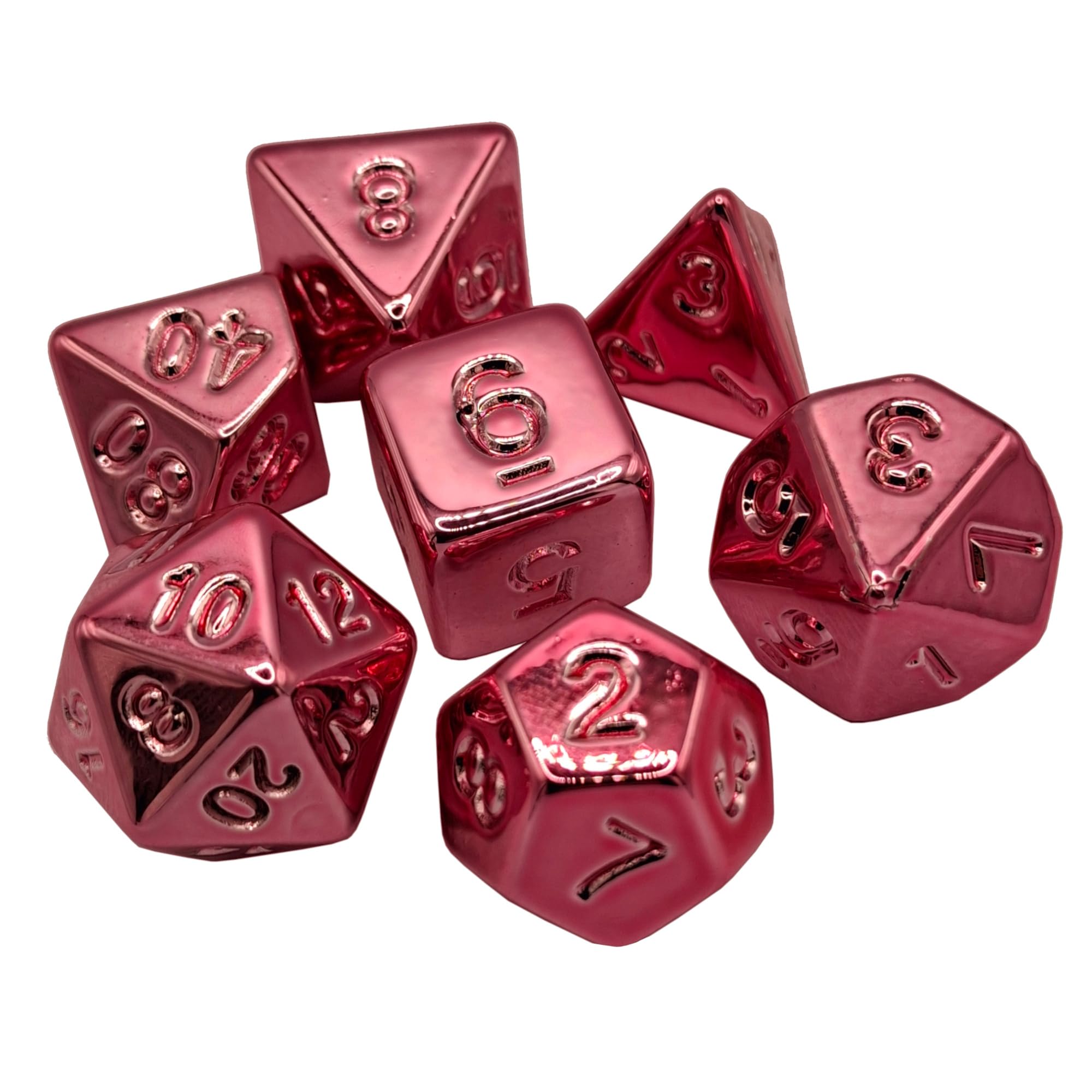 Gold/Silver/Rose/Rainbow Electroplated Dice Set, Treasure TTRPG Dice Set