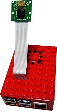 Raspberry Pi 4 Case - Pi-Blox Enclosure (Red)