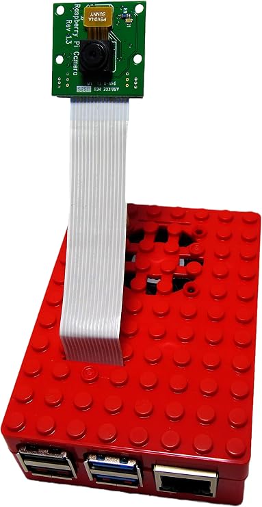 Raspberry Pi 4 Case - Pi-Blox Enclosure (Red)