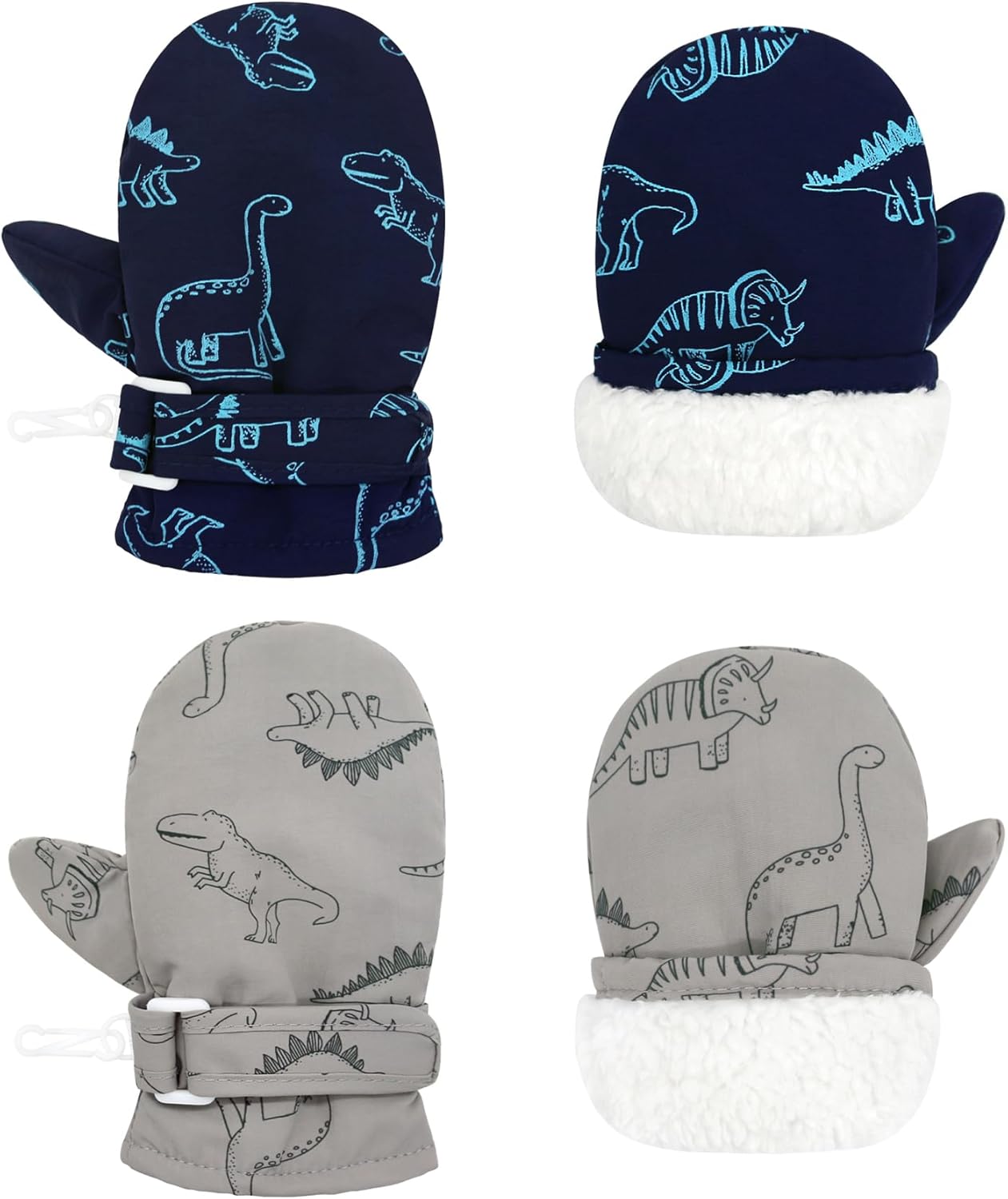 qikqik Toddler Snow Mittens Toddler Waterproof Gloves Infant Baby Winter Mittens Warm Fleece Kids Snow Gloves for Toddlers