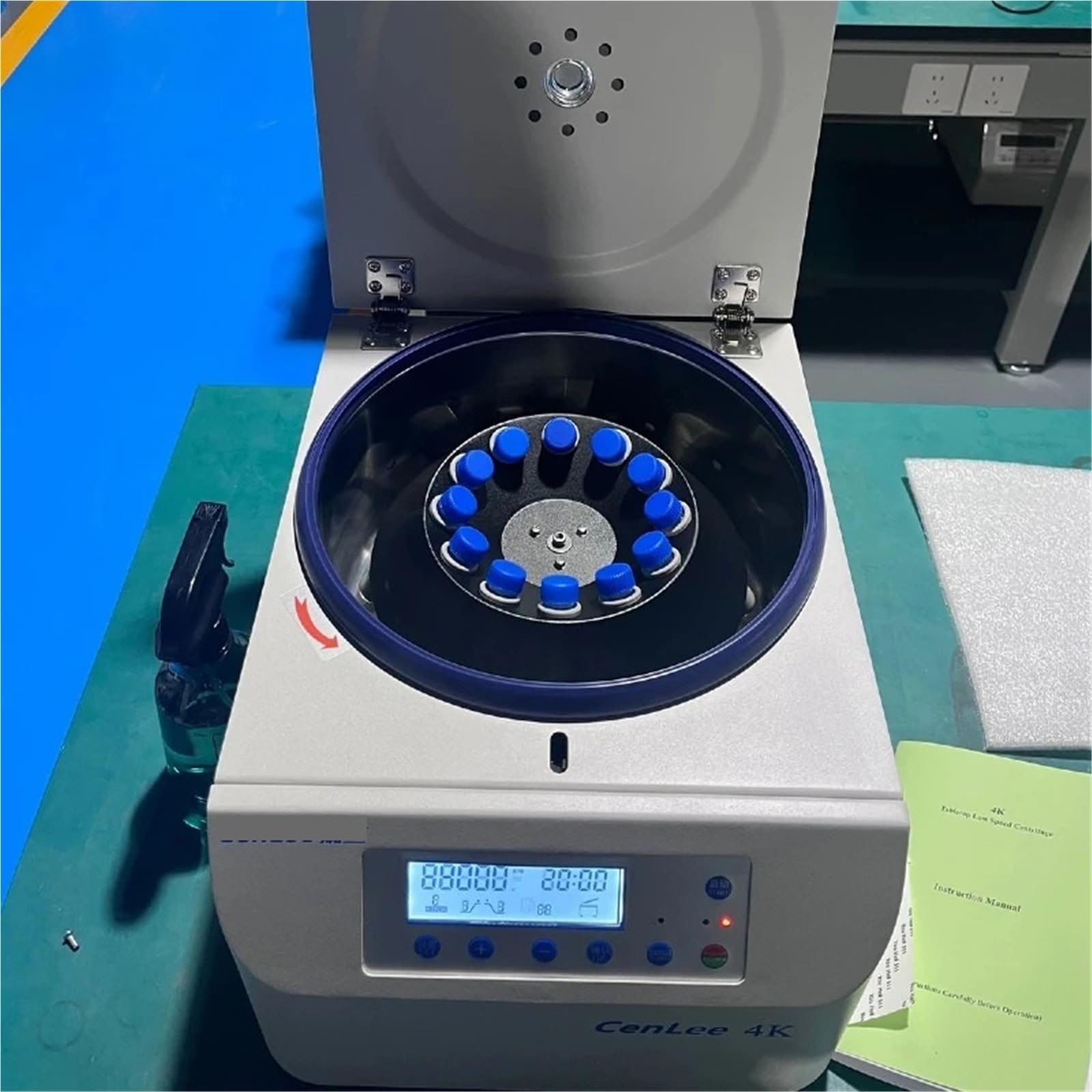 Centrífuga, 4000 rpm para máquina centrífuga de sangre, venta al por mayor personalizada con rotor angular, capacidad 12x10ml para laboratorios(6x50ml Angle Rotor O)