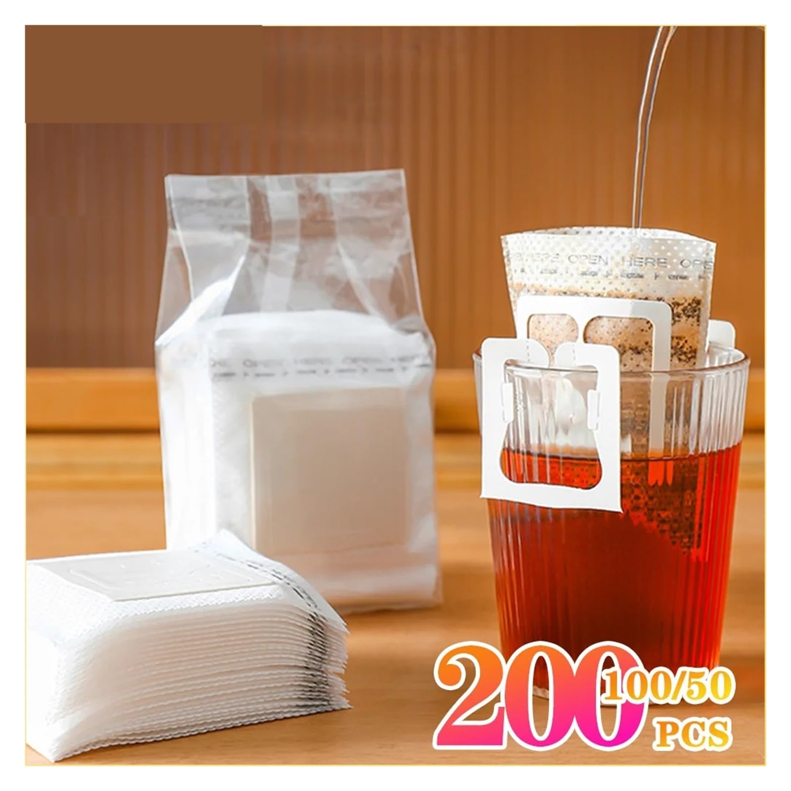Bolsas de filtro de café biodegradables, desechables, for café, té, viajes, oficina, uso doméstico, filtros de papel de flujo rápido.(800pcs)