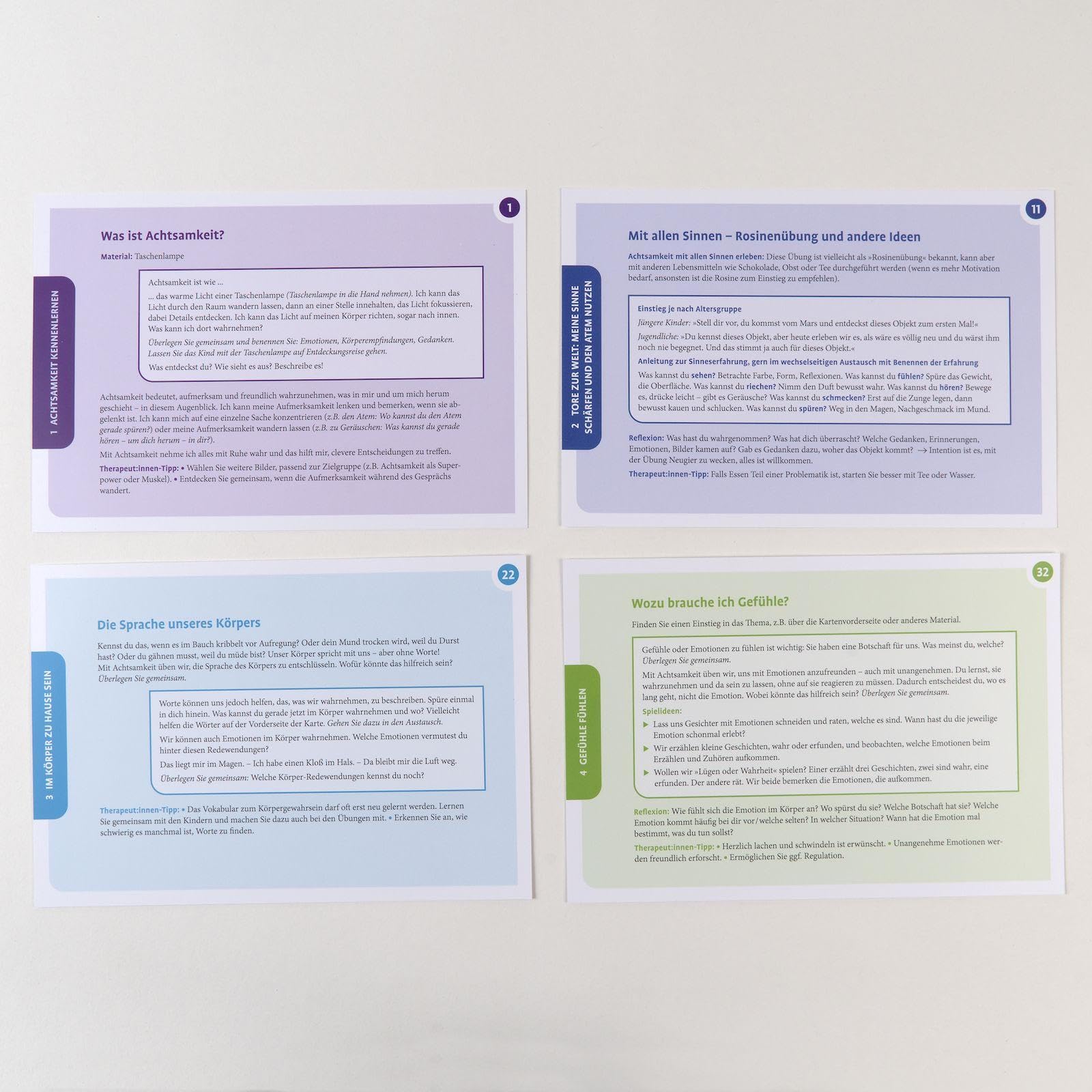Achtsamkeit mit Kindern und Jugendlichen: 75 Therapiekarten. Kartenset mit 75 Karten in hochwertiger Klappkassette, mit 24-seitigem Booklet. Kartenformat 16,5 x 24 cm. (Beltz Therapiekarten)