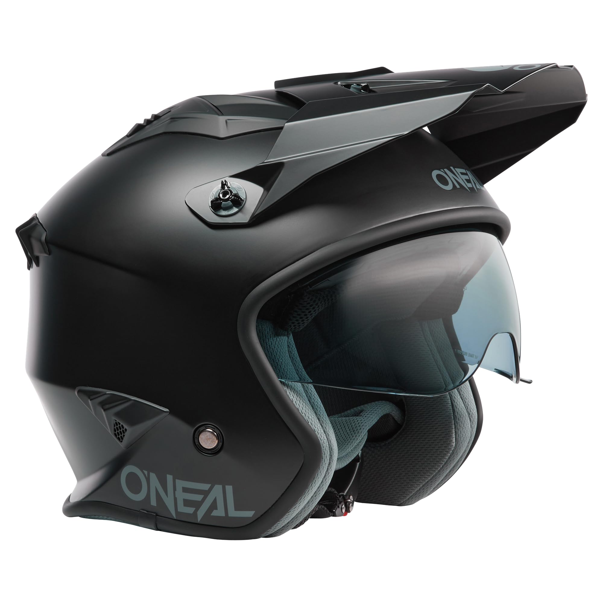 O'NEAL | Motorradhelm | Enduro Adventure Street | ABS-Schale, integrierte Sonnenblende | Volt Helmet SOLID V.24 | Erwachsene | Schwarz | Größe M