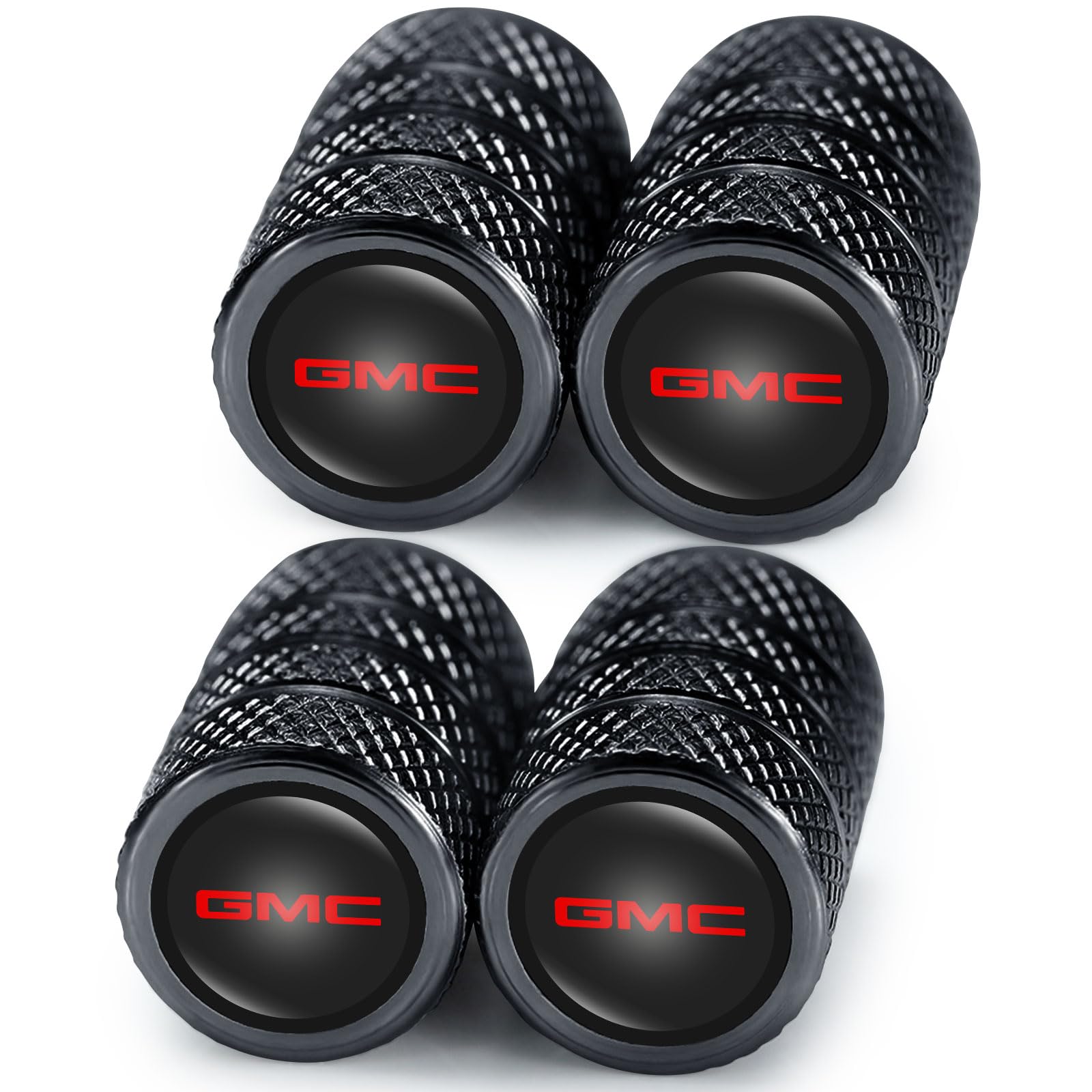 for GMC Car Tire Valve Stem Caps Dust Caps Work for GMC Sierra Denali Canyon Terrain Yukon Jimmy Acadia Series,4Pcs Caps for Car Tire Valve Stem for Car Tires,Leak-Proof Anti-Corrosion,Black