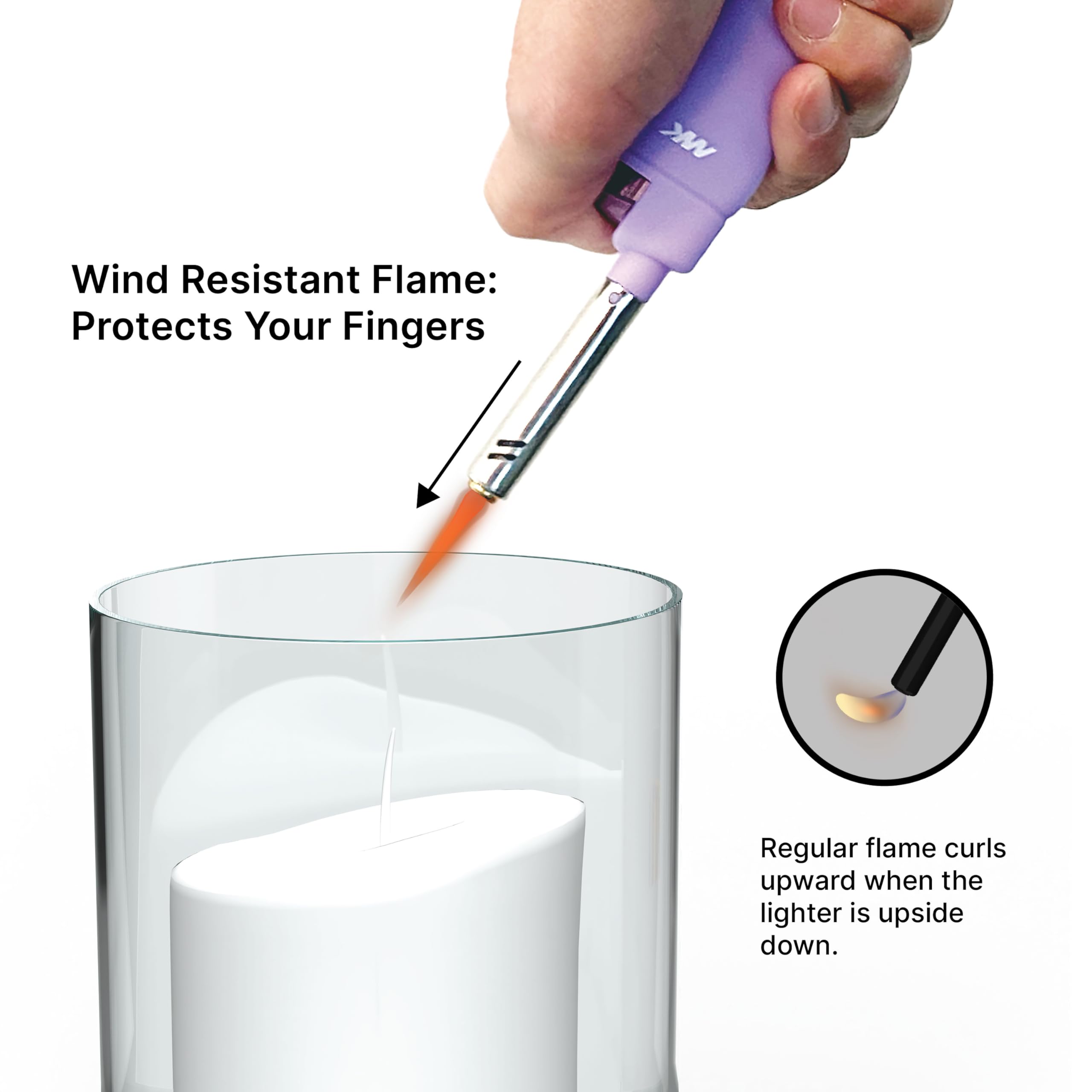 MK Lighter Candle Lighters, Windproof Flame, Ideal as Lighters for Candle, Camping Lighters, Outdoor, Butane Refillable (Charm-5PC): Harmony-4pc