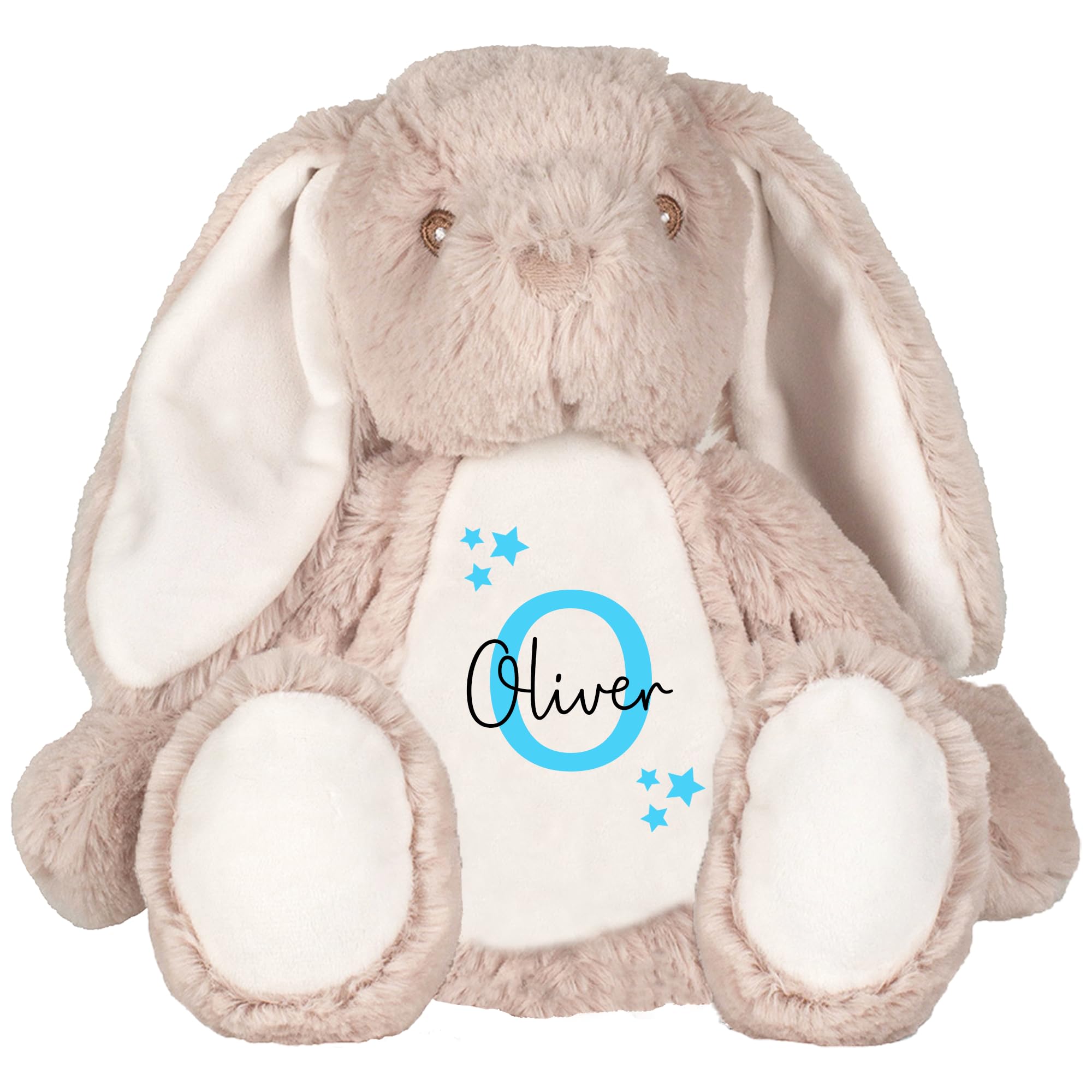 Personalised Bunny Rabbit Soft Toy - Custom Name And Initial - Keepsake Gift