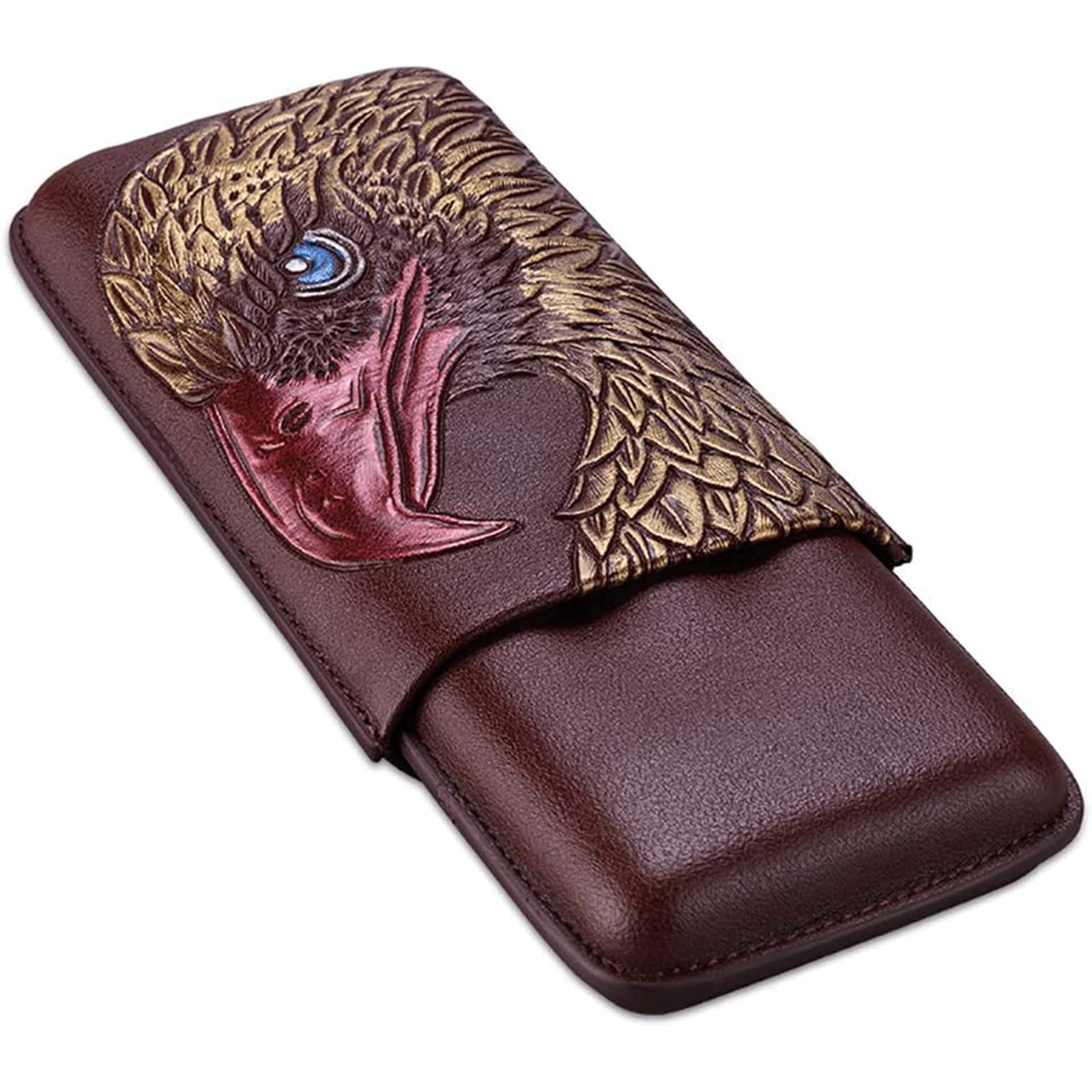 Humidor scatola Custodia per sigari esterna in pelle PU, Humidor da viaggio portatile per sigari, Humidor per 3 sigari, Mantieni i sigari freschi Custodia per sigari Regalo per Hus Personalizzato