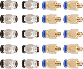 Conector pneum¨¢tico de encaixe pneum¨¢tico macho de 20 pe?as, dur¨¢vel, conector PC4-M6 compat¨ªvel com extrusoras Bowden