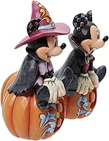 Vista 4 de Enesco Disney Traditions by Jim Shore - Figura de Halloween de Mickey y Minnie Mouse, 7.25 pulgadas, multicolor