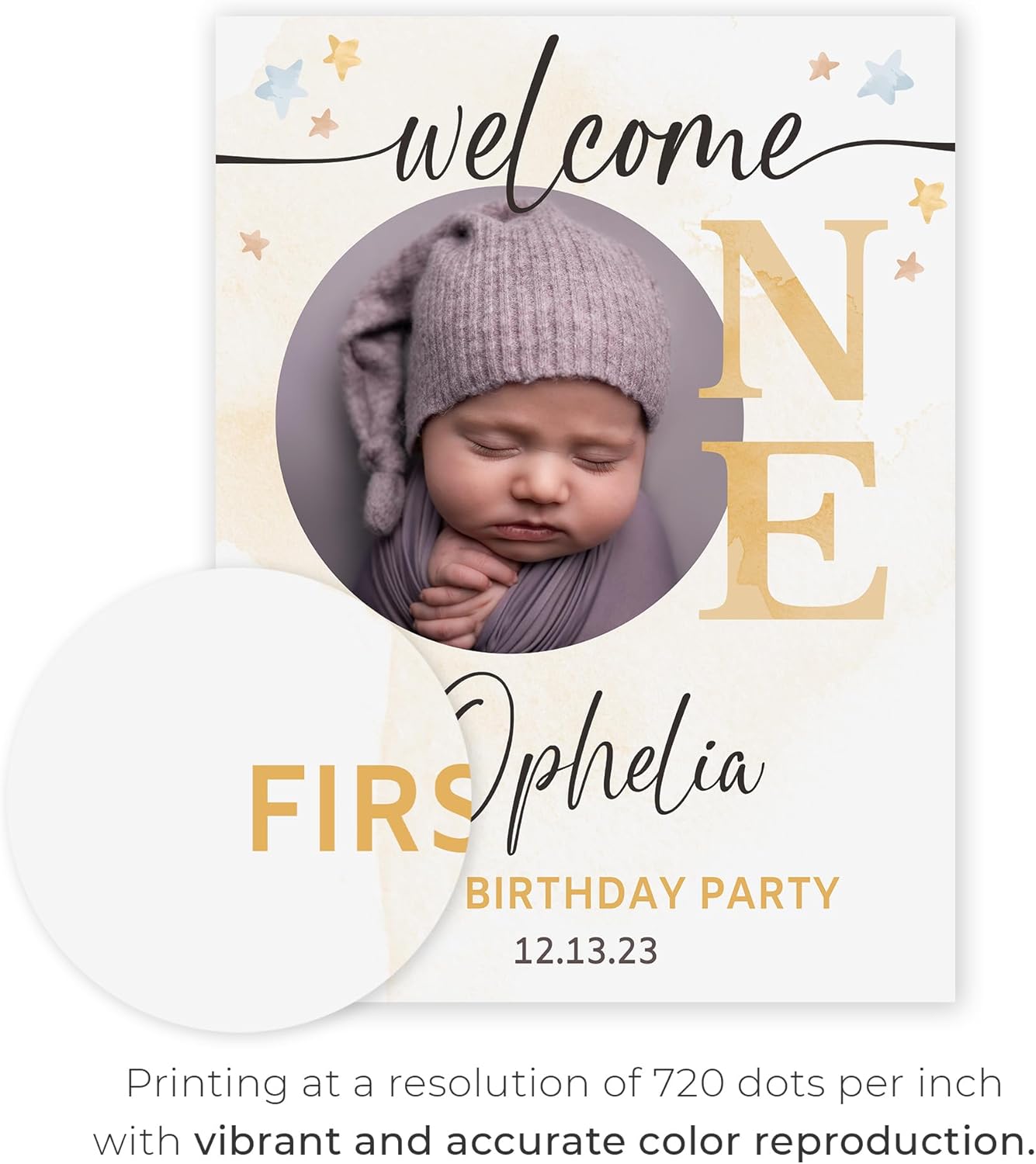 18"x24" Custom Welcome Sign for Party, Personalized Welcome Sign for Birthday Party, Custom Sign in Acrylic, Foam Board, or Coroplast Customized Welcome Signs (Design 5)