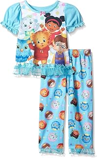 Daniel Tiger Toddler Girls Short Sleeve Poly Pajama Set (2T, Blue/Multi) (KY182292DA)