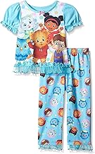 Daniel Tiger Toddler Girls Short Sleeve Poly Pajama Set (4T, Blue/Multi) (KY182292DA)