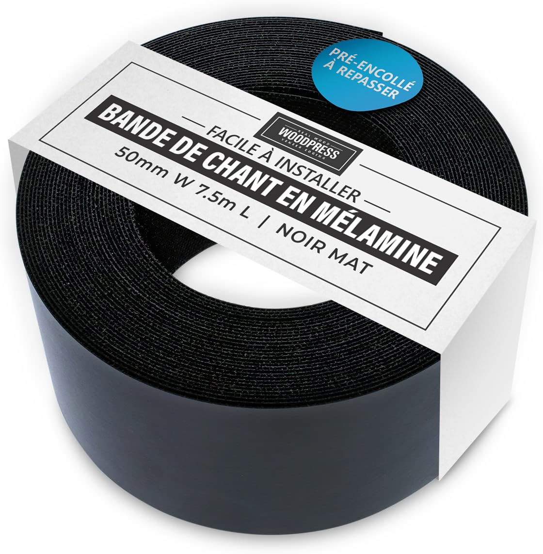 Bande de chant mélamine 50mm pour masquer le bord d'un panneau MDF brut